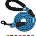 5/6 FT Strong Pet Dog Leash with Soft Padded Handle,Highly Reflective Rope for Night Walking,360-Degree Rotating Metal Buckle Without Tangles,Suitable for Small,Medium and Large Dogs.(5ft) (5 FT x 1/2 Inch, Blue)