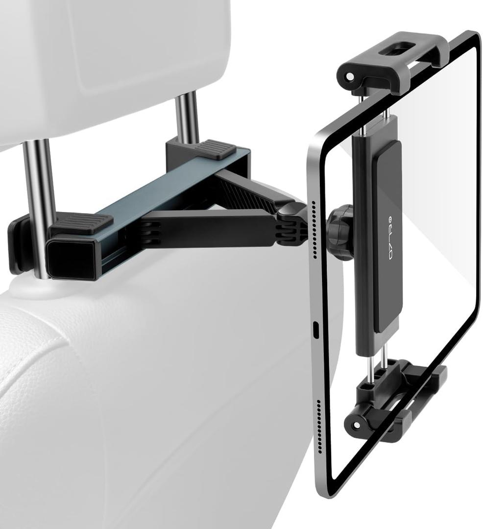 ELZO 360 Adjustable Tablet Holder for Car, Universal Compatible with 5.5-12.9 Inches Devices, Easy to Install, Foldable and Portable ELZO 360 Adjustable Tablet Holder for Car, Universal Compatible with 5.5-12.9 Inches Devices, Easy to Install, Foldable and Portable