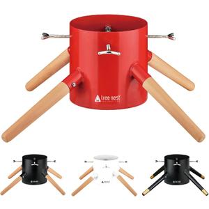 Tree Nest Christmas Tree Stand Base Xmas Modern Tree Metal Holder Stand for Real Tree Fits up to 8.5ft Family（White）