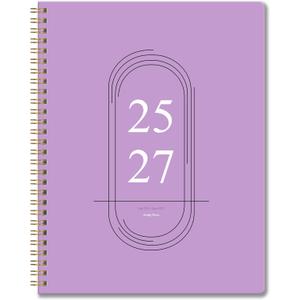 2026-2027 Monthly Planner, Jan 2026-June 2027, A4 (8.5" x 11"), 2 Year Monthly Planner, 24 month Calendar, Simple Calendar Planner Notebook Cardboard Cover, Suitable for Schools & Offices,Purple
