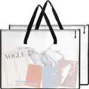 EOOUT 2 Pack 18.5x24.8 Inches Art Portfolio Case, Portfolio Folder for Artwork, Posters Storage Bag with Zipper and Handle Mesh Folder Organizers for Poster, Scrapbook, Keepsake and Bulletin Board