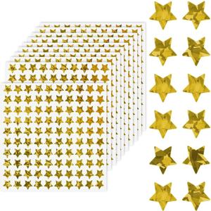 1000 PCS Star Stickers, 1in Sparkly Holographic Stickers, Rewards Metallic Glitter Gold Star Stickers, Foil Star Stickers for Behavior Chart, Student Planner, School Classroom Teacher Supplies, DIY