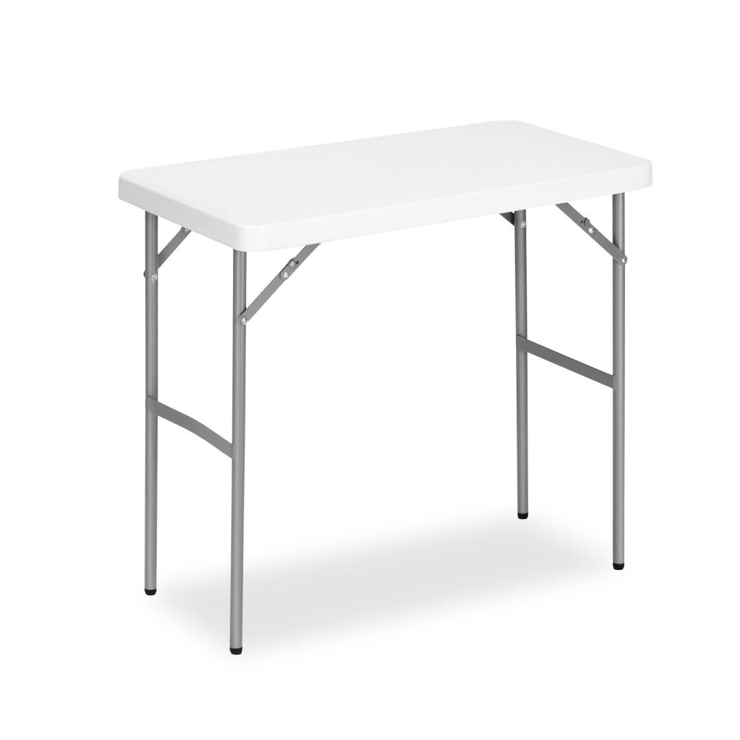 2.7ft Rectangular Folding Table for All-Occasion, Foldable Table with HDPE Tabletop and Steel Legs, Durable and Stable Small Folding Table, Perfect for Camping, Picnic, Party, Indoor & Outdoor