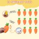 iFur Dog Enrichment Toys, Interactive Dog Toys Carrot Farm Snuffle Mat for Mental Stimulation, Dog Snuffle mat for Small Medium and Large Dogs (12 Squeaky Carrots + 1 Squeaky Chicken)