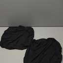 Thyores 2 Pcs Office Computer Chair Seat Covers, Removable Washable Anti-dust Desk Chair Seat Slipcovers Protectors - Black