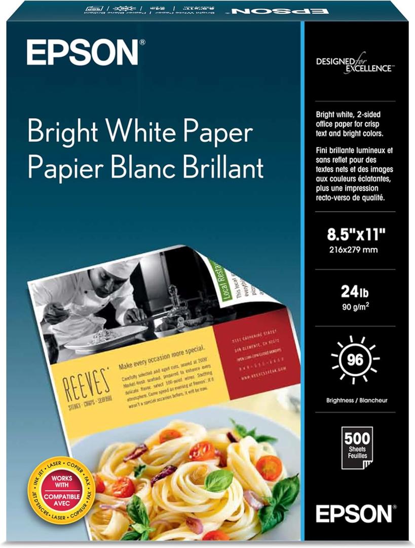 Epson Bright White Pro Paper - S041586-4, 8.5" x 11" (500 sheets) (Value not found)