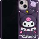 Cartoon Case for iPhone 15 Plus / 14 Plus 6.7", Fashion Cute 3D Cute Kitty Kawaii Soft Silicone Animal tective Gel Shockof Gel Back Cover for Kids Women Girls Boys (Kurom)