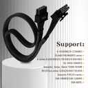 (2-Pack) 8 Pin PCIe Cable for Seasonic PSUs, PCIe 8 Pin Male to PCIe (6+2) Male Power Adapter Sleeved 25-inch (63cm)