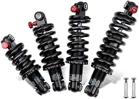 JFOYH Coil+Oil Shock Absorber Adjustable Damping Hydraulic Rear Shocks For MTB/E-Bike/Scoters, 125MM/150MM/165MM/190MM 550LBS/1000LBS/1500LBS
