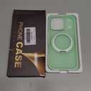 for iPhone 17 Pro Case with 360 Rotatable Magnetic Ring Stand Compatible with Mag-Safe Military Protection Shockproof Matte Translucent Phone Case for iPhone 17 Pro, Green