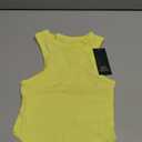 Wild Fable High-Neck Ribbed Cropped Tank Top Yellow XXS