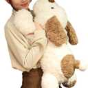 Dog Weighted Stuffed Animal, 5.7 lbs 25.5 inch Weighted Dog Plush Toy Large Dog Stuffed Animals Weighted Puppy Plush Animals Pillow Toy Gifts for Adults & Kids, Brown