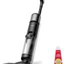 Ultenic Wet Dry Vacuum Cleaner, Cordless Vacuum Mop Combo with Self-Cleaning, Smart Mess Detection,50mins Runtime,3-in-1 Vacuum Mop for Hard Floors, Edge Cleaning, LED Display,Black,AC1 Elite