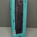 Logitech MK120 Wired Keyboard and Mouse Combo for Windows, Optical Wired Mouse, Full-Size, USB, Compatible with PC, Laptop - Black