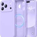 LOVE 3000 Designed for iPhone 17 Pro Max Case, Premium Silicone [Compatible with Magsafe][Soft Anti-Scratch Microfiber Lining] Shockproof Protective Phone Case for Men Women 6.9", Light Purple