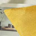 Set of 2 Mustard Yellow Outdoor Waterproof Throw Pillow Covers Decorative Farmhouse Linen Pillowcases Solid Cushion Cases for Spring Patio Bedroom Livingroom Couch Sofa Chairs 18x18 Inch