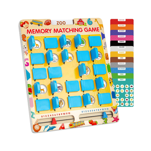 Matching Memory Game for Kids Age 3 4 5 6 7 8 Year Old, Travel Toy for Boys Girls, Wooden Board Game, Road Trip Essentials for Toddler, Airplane/ Car/ Camping Activity, Ideal Christmas, Birthday Gifts