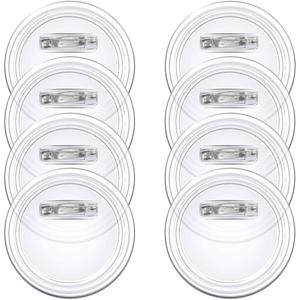 Bignc 20 Set Clear Pins for Crafts, Plastic Button Making Kit, Blank Pins Bulk, Make Your Own Buttons Badge Maker DIY Crafts, Photo Buttons (2.36 Inch)