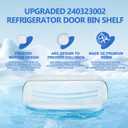 UPGRADE 240323002 Refrigerator Door Shelf Bin Replacement Part, Compatible with Frigidaire FGHS2631PF4A, FGHS2655PF5A, FGHS2655PF4, DGUS2645LF6A,FGUS2642LF2 Bottom Shelf with 2 Soda Can Organizer