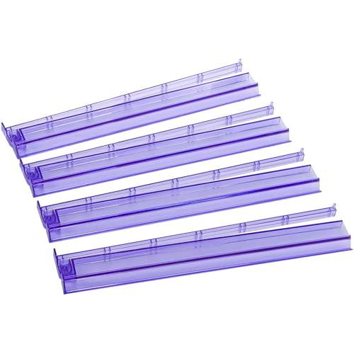 GUSTARIA Mahjong All-in-One Tile Rack & Pusher, Clear Acrylic Mahjong Rack and Pusher Combo, Modern American Majiang Tile Racks, Set of 4