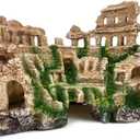 Antique Roman Column Ruin Aquarium European Castle Decoration for Fish Tank Castle Cave Hideouts Rocks Plants Supplies Accessories Safe for Freshwater and Saltwater Fish Tanks  Large