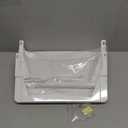 Clear Acrylic Single Pocket, Plastic Hanging Wall Mount File Holder for Office Home (White, 2 Pack)