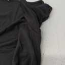 Beyove Women's Deep V T-Shirt Summer Short Sleeve Loose Casual Top(S-3XL) (A01-black)