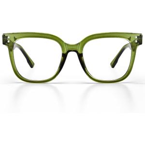 miyya 1.5 Reading Glasses for Women, Fashion Readers for Women Spring Hinge Eye Glasses, Blue Light Reading Glasses (Green)