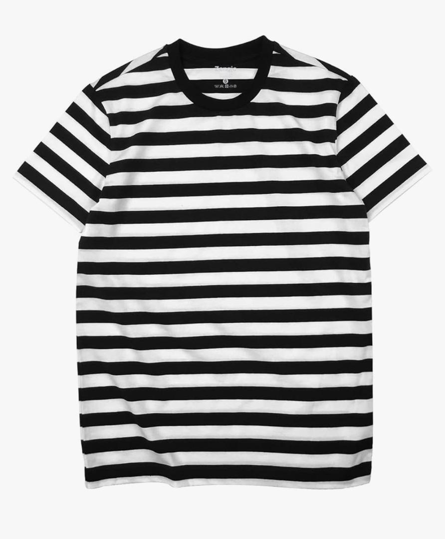 Zengjo Mens Striped Shirt Short Sleeve T-Shirts M