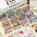 Flowers Washi Tape Set 60 Rolls Floral Patterns Decorative Skinny Blooms Masking Tapes for Arts, DIY Crafts, Journals, Planners, Scrapbook, Wrapping (Summer)