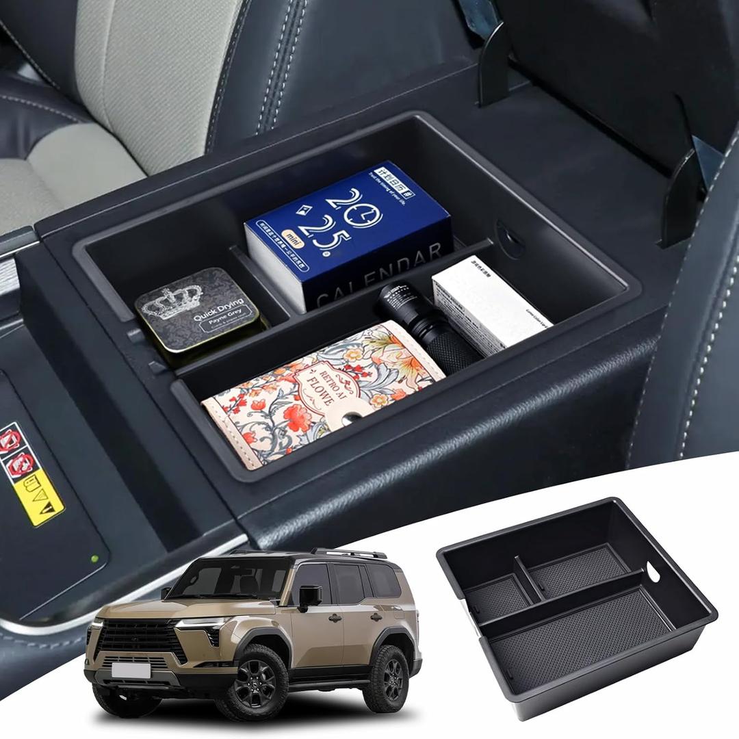 RUNROAD Center Console Organizer Tray Compatible with 2024 2025 2026 Lexus GX 550 Accessories, Insert Armrest Storage Box For GX550 Glove Dividers Cup Holder Gear Cover (NOT Fit with Cool Box)