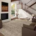 Machine Washable Rugs for Living Room: 9x12 Area Rugs for Bedroom Vintage Stain Resistant Non Slip Low Pile Lightweight Boho Carpet for Kitchen Dining Room Farmhouse Kids Room Nursery
