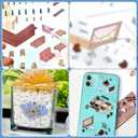 8 x DIY 3D House Stickers, 4 Set Fun DIY Stickers Scene Make Your Own Warm Home, Supermarket, Coffee Shop, Music Bar, Cute 3D Cartoon Scene Sticker for Adult Kids Relief Stress Pass The Time (SY1.0), 20*15*1cm