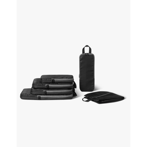 Amazon Essentials Ultralight Compression Packing Cubes Packing Organizer black 6 pack Black