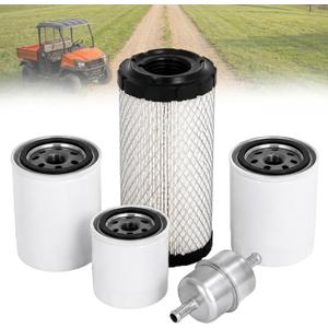 77700-01819 Maintenance Filter Kit Compatible with Kubota RTV900 with P822686 Air Filter/P502067 Engine Oil Filter/P550012 Fuel Filter/P550227 Suction Filter/P550711 HST Filter by Podoy