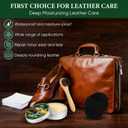 4-in-1 Mink Oil Leather Conditioner and Cleaner 3.52 oz - Premium Waterproof Formula for Leather Cowboy Boots,Shoes,Saddles & Bags with Horsehair Brush, Sponge & Microfiber Cloth