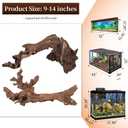 majoywoo Natural Large Coral Driftwood for Aquarium Decor Reptile Decor, Assorted Driftwood Branch 9-14" 2 Pcs, Fish Tank Decoration
