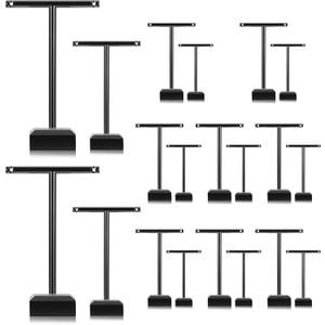 Acrylic Earrings Display Holder T-bar Earrings Stand Holder Tree Stand Countertop Hanging Jewelry Organizer for Necklaces Bracelet (Black)