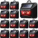 Kittmip Solar Control Light Nocturnal Animal Repeller Outdoor Deterrent Devices Light Sensor Animal Repellent for Skunk Deer Coyote Fox Raccoon Cat Garden Yard Farm Chicken Coop (12, Black)