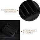 StangH Thermal Insulated Accordion Door Curtain for Closet and Kitchen, Noise Reducing Light Blocking Privacy Curtain for Bathroom with Tieback and Hooks, Classic Black, W50 x L80, 1 Panel