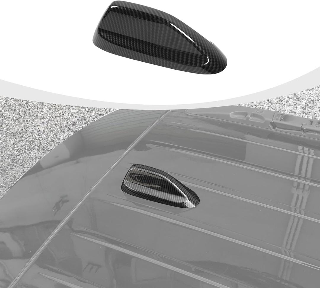 Shark Fin Antenna Base Cover Trim Compatible with Dodge Durango 2014-2024 & RAM 2018-2024 & for Jeep Grand Cherokee 2021-2024, Carbon Fiber