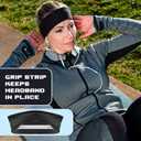 E Tronic Edge Running Headbands for Men, Women, Boys and Girls, Sports Sweatbands for Basketball, Yoga, Exercise, Workout, Quick Drying and Non-Slip Workout Stretchy Hairband (Gray)