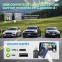 2026 Upgraded 2-in-1 Wireless CarPlay Adapter & Android Auto Wireless Adapter, Bluetooth Car Adapter for Wired to Wireless, Fast & Stable Auto-Connect, 5G WiFi & BT 5.4, Plug & Play (USB-C/A)