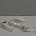 Shimeyao 4 Pcs Gold Bow Christmas Stocking Holder Brass Stocking Hangers Xmas Bow Decoration for Fireplace Shelf Staircases Party Decoration Christmas Mantel Decor