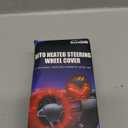 Heated Steering Wheel Cover, Car Steering Wheel Heater, Winter, OD 14.5-15 Inch, Suitable for Standard Size Cars, Trucks, Vans, SUVs