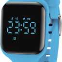 Kids Watches for Girls Boys Digital Sport Watch with Step Counter Pedometer Vibration Alarm Clock, No App Waterproof Fitness Tracker Kids Watch Boys Girls Teens Students Ages 5-16 (003-E-LightBlue)