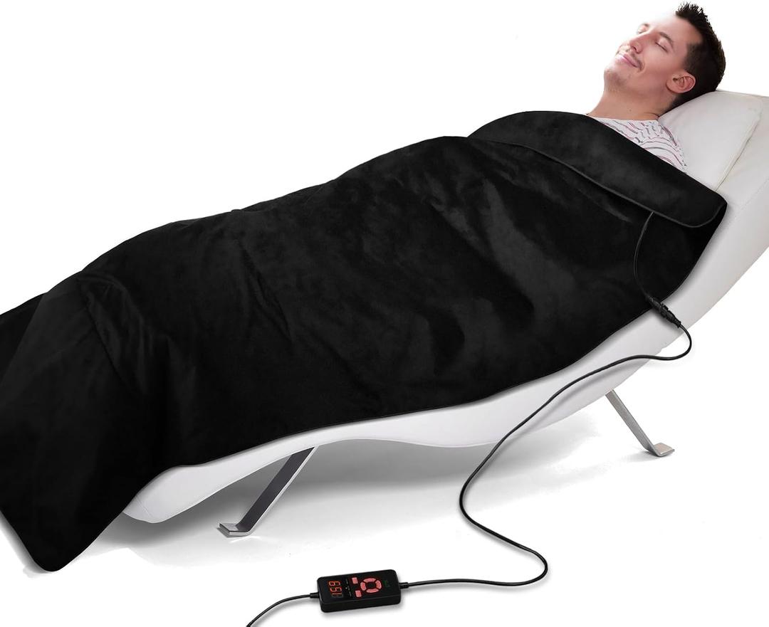 UTK Full Body Size Infrared Heating Pad for Pain Relief, 70" x 31" Ultra Soft Far Infrared Heating Mat, EMF Free, FSA-HSA Eligible, Smart Controller with Memory Function, Super Large Size
