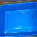 SWIMLINE HYDROTOOLS Plastic-Molded Footbath Soaking Tray for Washing Feet Outdoors Removes Sand & Dirt from House or Pool Heavy-Duty Construction, Smooth Surface, Classic, Blue