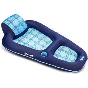 Aqua Luxury Water Pool Lounge  Extra Large  Inflatable Pool Floats for Adults with Headrest, Backrest, Footrest & Cupholder  Multiple Colors/Styles