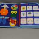 Toddler Busy Board Montessori Toys for 3 4 5 6Year Old, Preschool Learning Activities with Life Skills,ABC,123,Shape,Color,Animal,Weather,Toddler Travel ToysEducational Activity Developing Sensory (Blue)